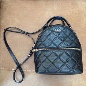 Kate Spade Quilted Black Crossbody Backpack